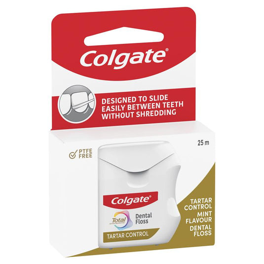 Colgate Total Tartar Control Durable Oral Care Dental Floss 25m