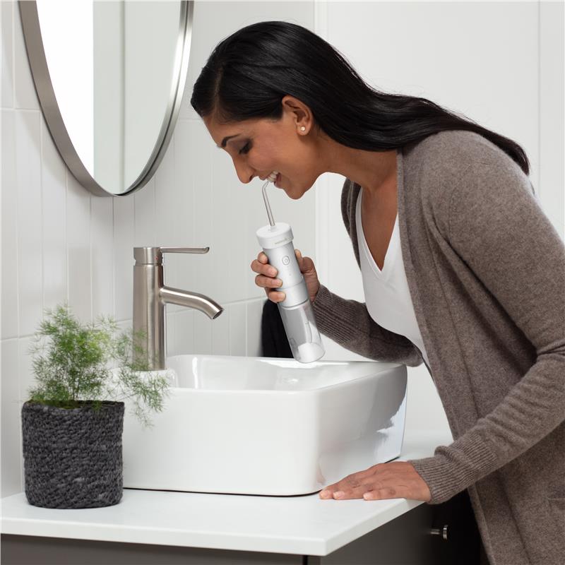 Load image into Gallery viewer, Waterpik Cordless Slide Travel Water Flosser White
