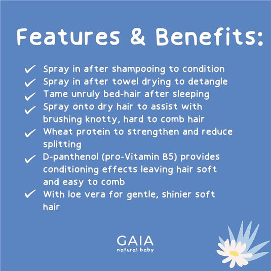 GAIA Natural Baby Hair Detangler 200mL