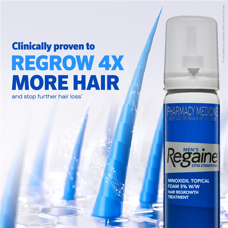 Load image into Gallery viewer, Regaine Mens 5% Minoxidil Foam Hair Regrowth Treatment 60g
