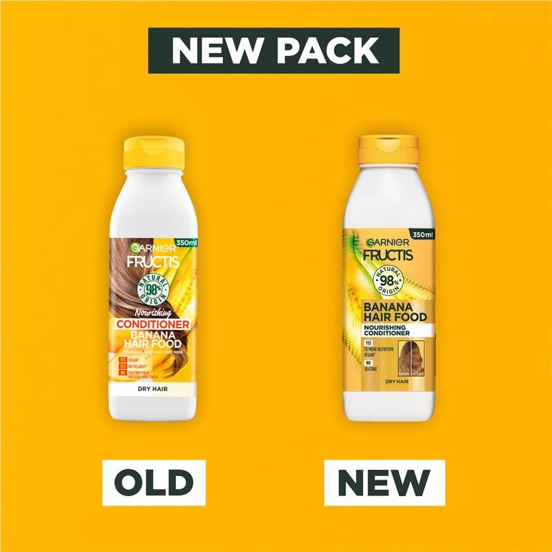Load image into Gallery viewer, Garnier Fructis Hair Food Nourishing Banana Conditioner For Dry Hair 350ml
