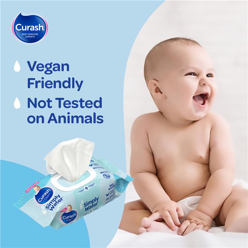 Load image into Gallery viewer, Curash Simply Water Wipes 6 x 80 Pack
