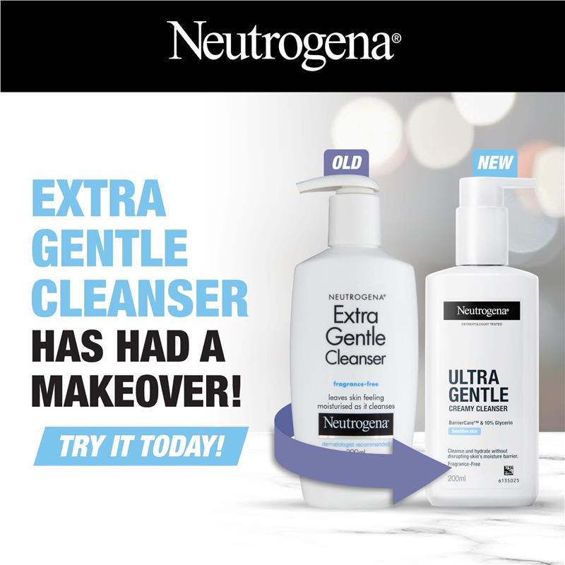 Load image into Gallery viewer, Neutrogena Ultra Gentle Creamy Face Cleanser 200ml
