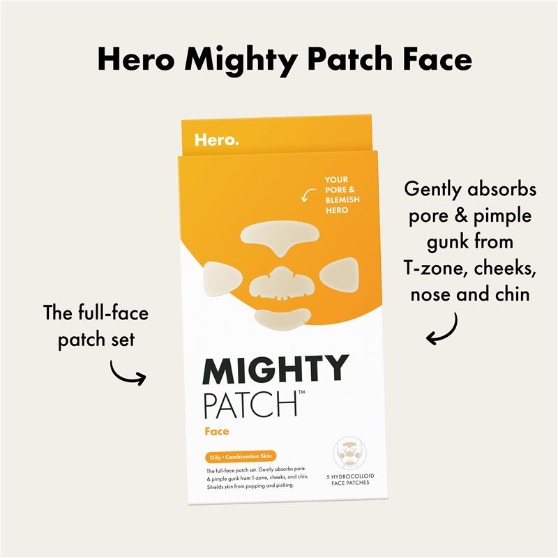 Load image into Gallery viewer, Hero Mighty Patch Face Hydrocolloid Pimple Patches 5 pack
