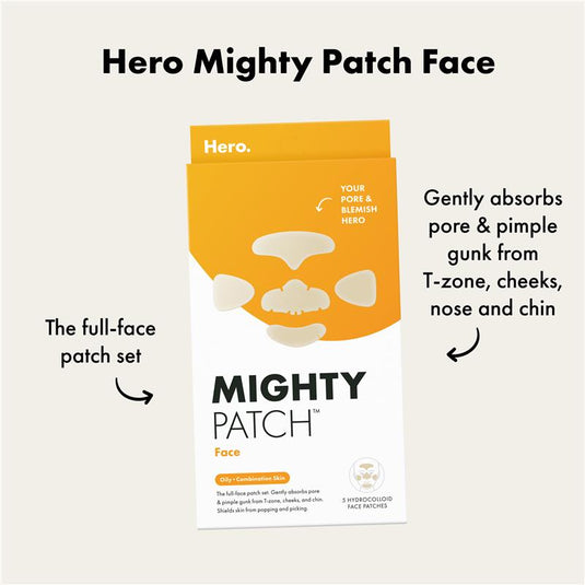 Hero Mighty Patch Face Hydrocolloid Pimple Patches 5 pack