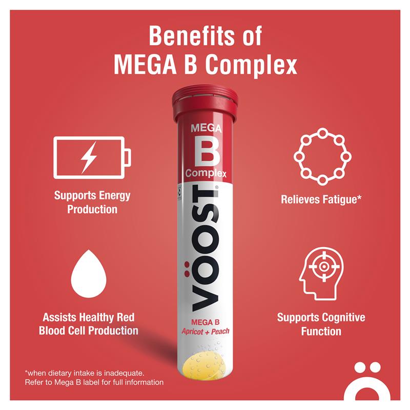 Load image into Gallery viewer, Voost Mega B Complex Effervescent Tablets 20 Pack
