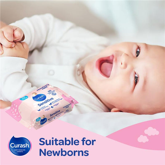 Curash Baby Sensitive Travel Wipes 5 x 20 Pack