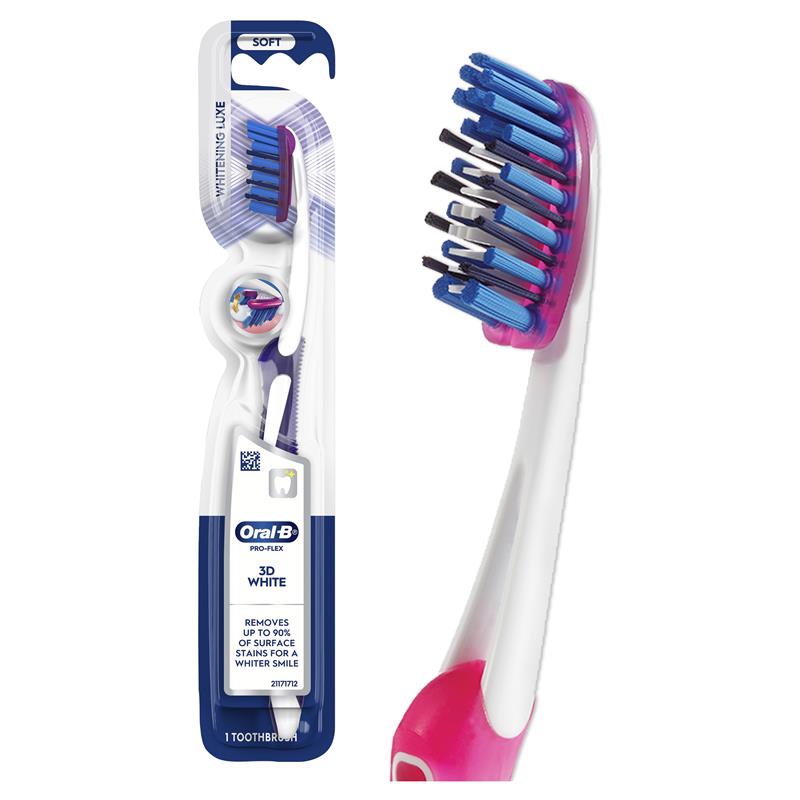 Load image into Gallery viewer, Oral B Toothbrush 3D White Pro-Flex Whitening Luxe Manual
