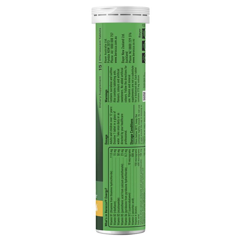 Load image into Gallery viewer, Berocca Energy Mango And Orange 30 Effervescent Tablets

