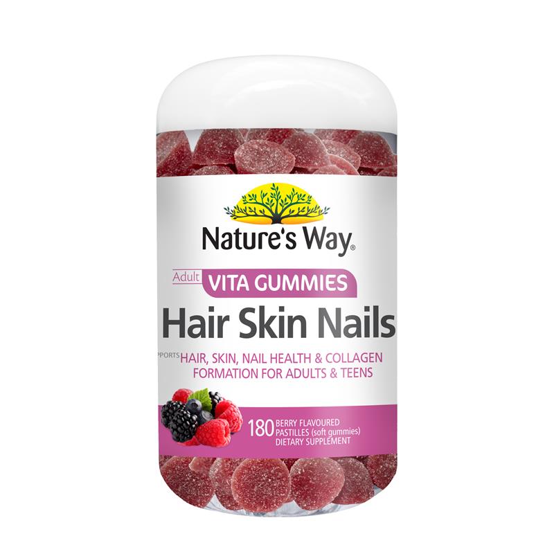 Load image into Gallery viewer, Nature's Way Adult Vita Gummies Hair Skin Nails 180 Gummies Exclusive Size
