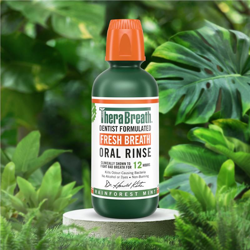 Load image into Gallery viewer, Therabreath Rainforest Mint Oral Rinse 473ml
