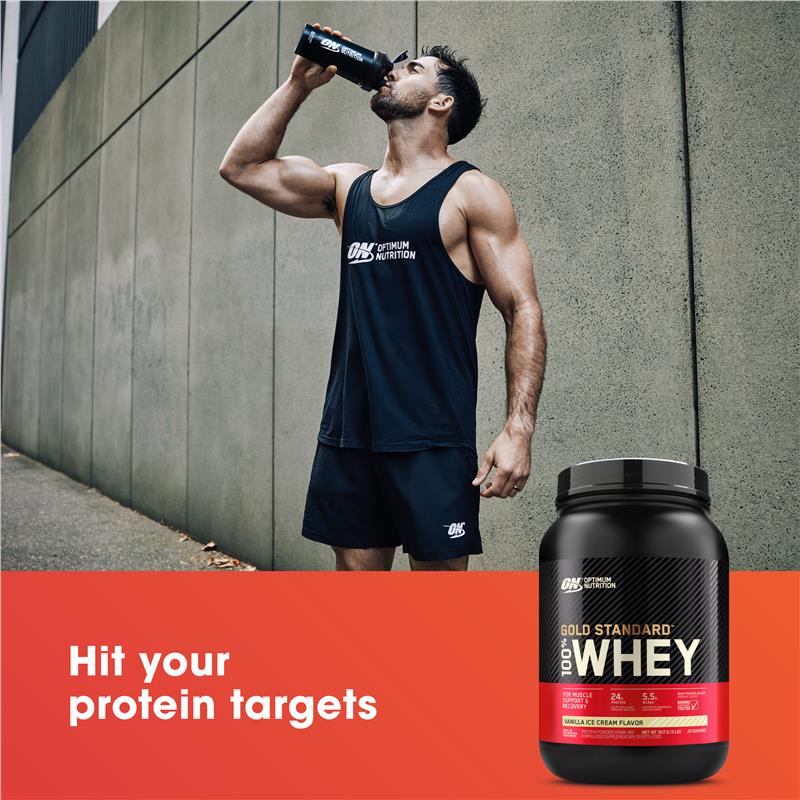 Load image into Gallery viewer, Optimum Nutrition Gold Standard 100% Whey Cookies &amp; Cream 2.27kg
