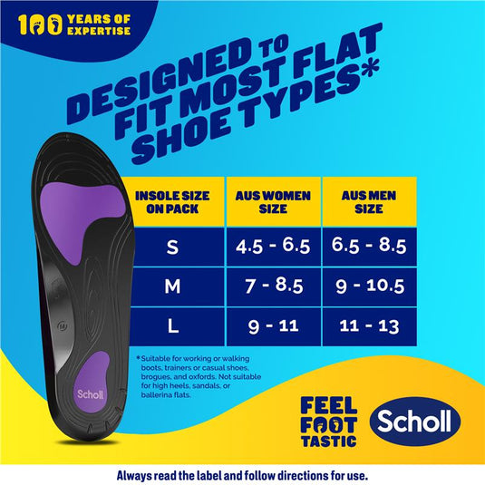 Scholl In Balance Pain Relief Plantar Fasciitis Orthotic Insole Large