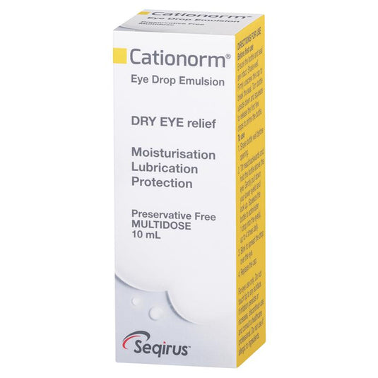 Cationorm Preservative Free Eye Drops 10ml