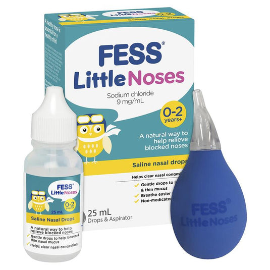 Fess Little Noses Saline Nose Drops +Aspirator 25ml