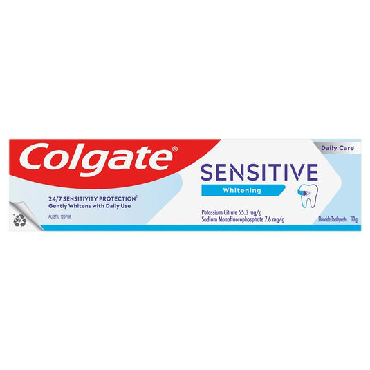 Colgate Toothpaste Sensitive Teeth Pain Whitening 110g