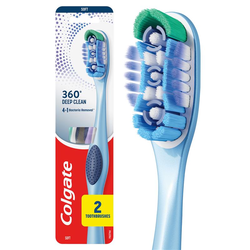 Load image into Gallery viewer, Colgate Toothbrush 360 Deep Clean Soft 2 Pack
