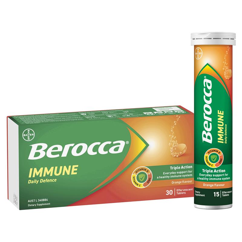 Load image into Gallery viewer, Berocca Immune Daily Defence Orange 30 Effervescent Tablets
