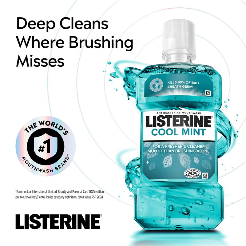 Load image into Gallery viewer, Listerine Cool Mint Antibacterial Mouthwash 250mL
