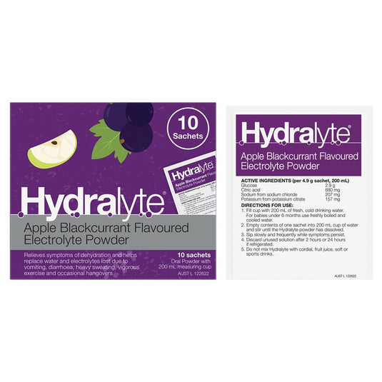 Hydralyte Powder Apple Blackcurrant 5g X 10