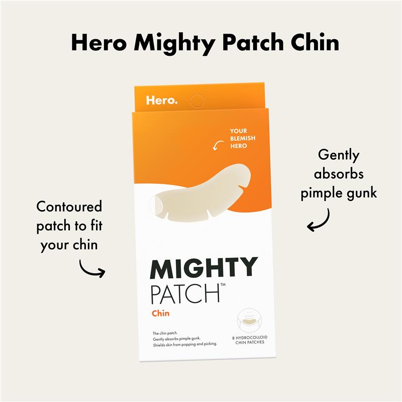 Load image into Gallery viewer, Hero Mighty Patch Chin Contoured Pimple Patches 8 Pack
