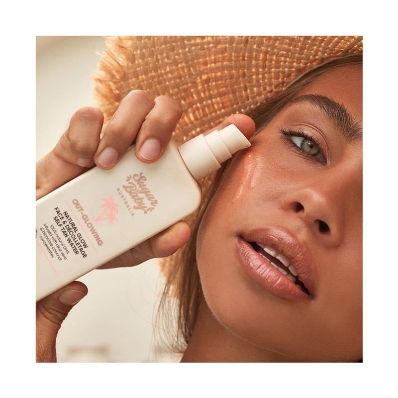 Load image into Gallery viewer, SugarBaby Out Glowing Natural Glow Face &amp; Decolletage Self Tan Water 140ml
