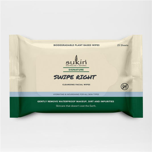 Sukin Signature Swipe Right Cleansing Facial Wipes 25 Sheets