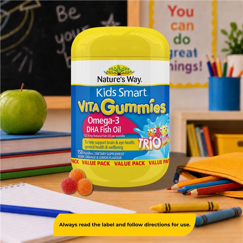 Load image into Gallery viewer, Nature's Way Kids Smart Vita Gummies Omega-3 150 Gummies Exclusive Size
