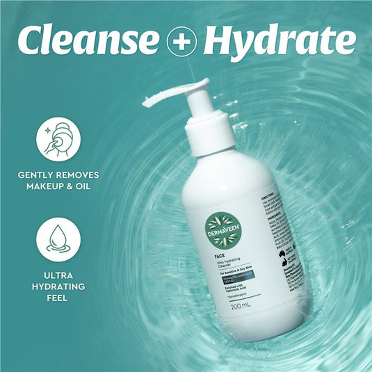 DermaVeen Face Ultra Hydrating Cleanser 200ml