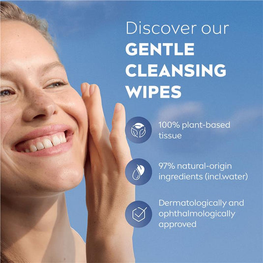 NIVEA 3in1 Gentle Cleansing Dry & Sensitive Skin Wipes 25 Pack