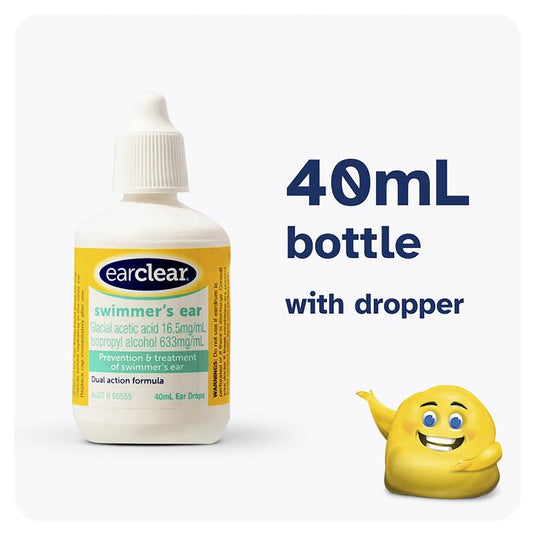 EarClear Swimmer's Ear Drops 40mL – Prevention & Treatment of Swimmer's Ear