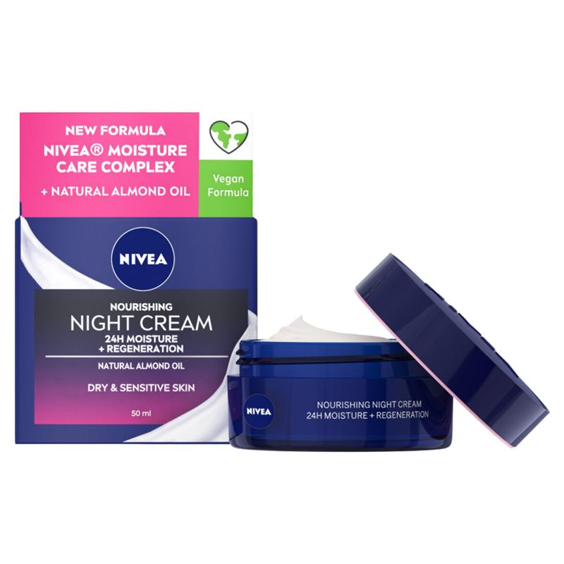 Load image into Gallery viewer, NIVEA Daily Essentials Nourishing Face Moisturiser Night 50ml
