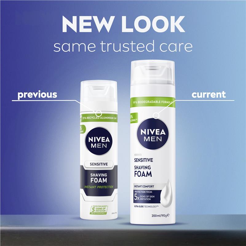 Load image into Gallery viewer, NIVEA MEN Sensitive Shaving Foam Instant Protection 200ml
