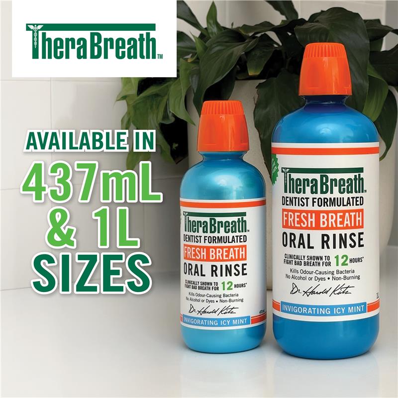 Load image into Gallery viewer, Therabreath Icy Mint Oral Rinse 473ml
