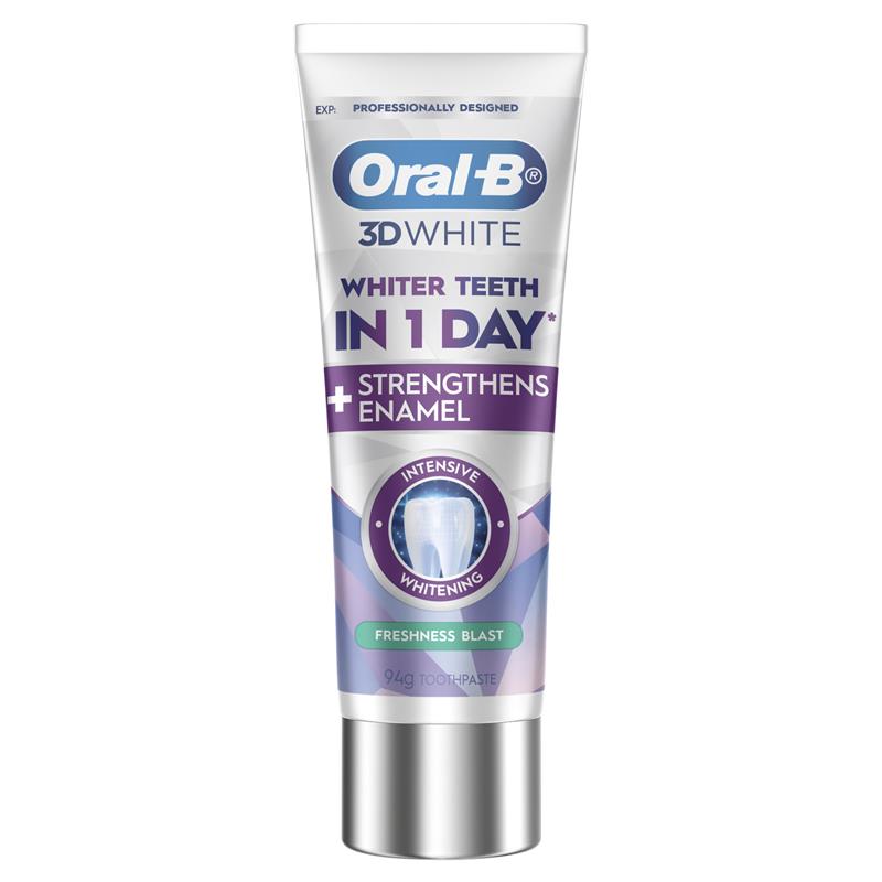 Load image into Gallery viewer, Oral B Toothpaste 3D White Intensive Whitening Freshness Blast 94g

