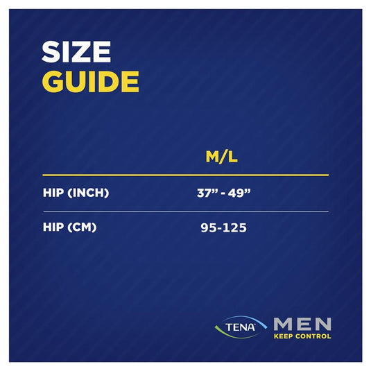 TENA Men Level 4 Pants Medium/Large 8 Pack