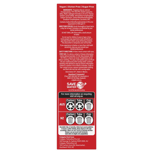 Colgate Toothpaste Optic White Renewal Teeth Whitening Lasting Fresh 85g