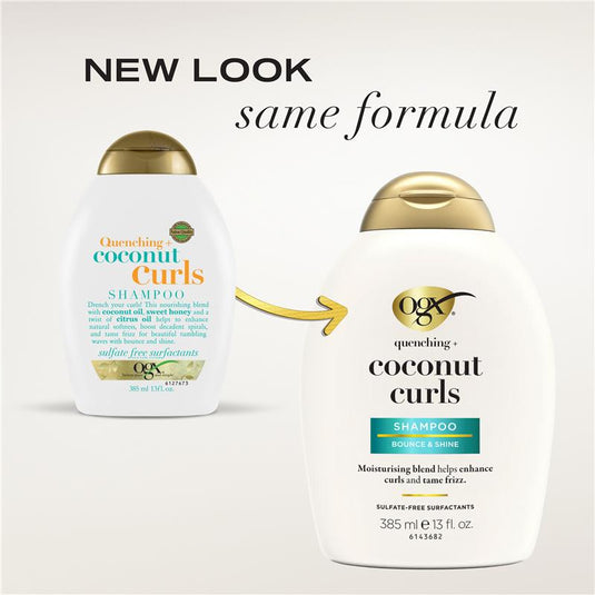Ogx Quenching + Coconut Curls Shampoo For Curly Hair 385mL