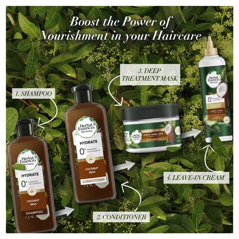 Load image into Gallery viewer, Herbal Essences Bio Renew Coconut Milk &amp; Aloe Smoothening Leave-In Cream 270ml
