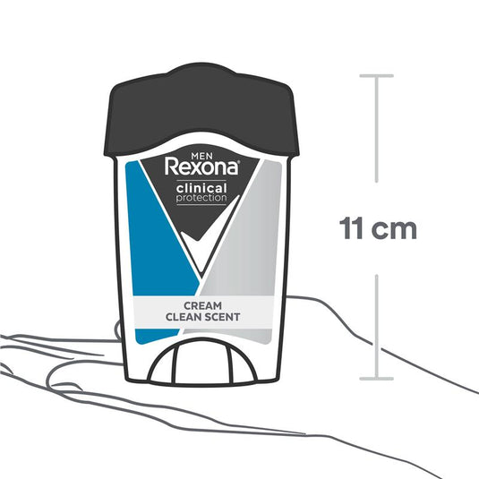 Rexona Men Clinical Protection Antiperspirant Cream Stick Clean Scent 45ml