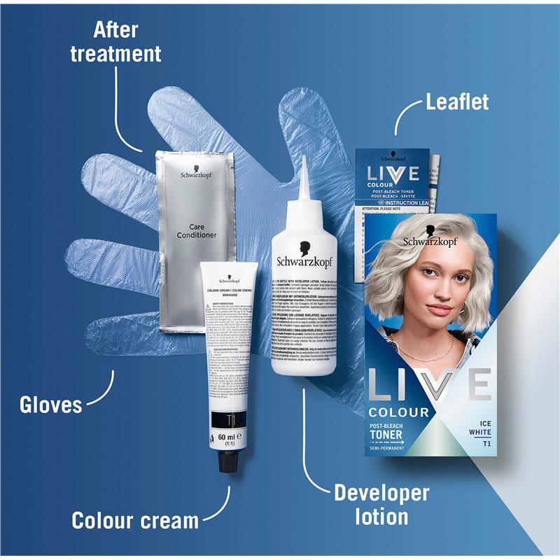 Load image into Gallery viewer, Schwarzkopf Live Colour Semi-Permanent Toner Ice White T1
