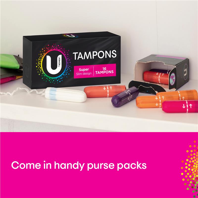Load image into Gallery viewer, U by Kotex Slim Tampons Super 16 Pack
