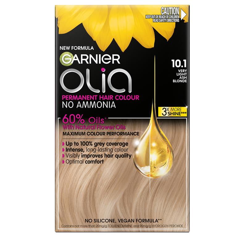 Load image into Gallery viewer, Garnier Olia 10.1 Light Ash Blonde Permanent Hair Colour No Ammonia 60% Oils
