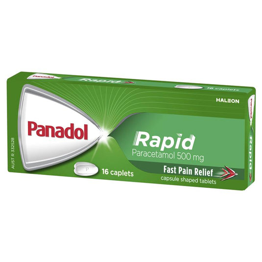 Panadol Rapid Paracetamol Pain Relief 16 Caplets