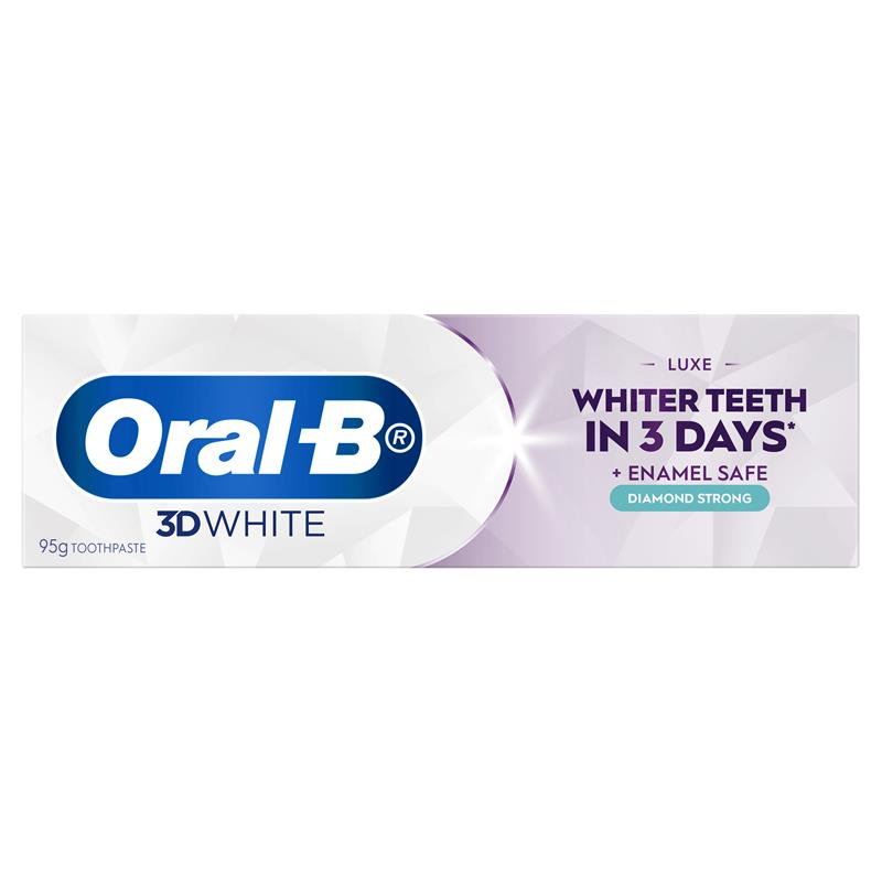Load image into Gallery viewer, Oral B Teeth Whitening Toothpaste 3D White Luxe Diamond Strong 95g
