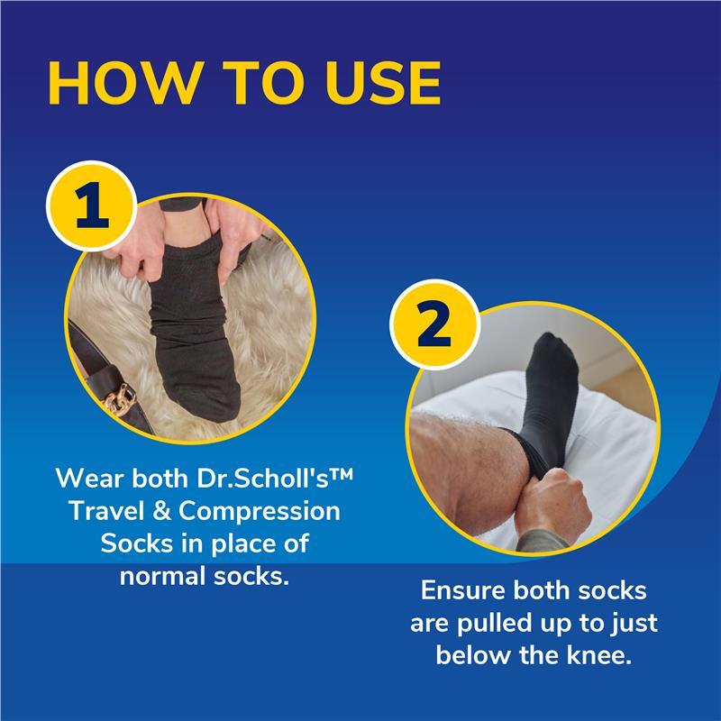 Load image into Gallery viewer, Dr.Scholls Travel and Compression Socks Black Small
