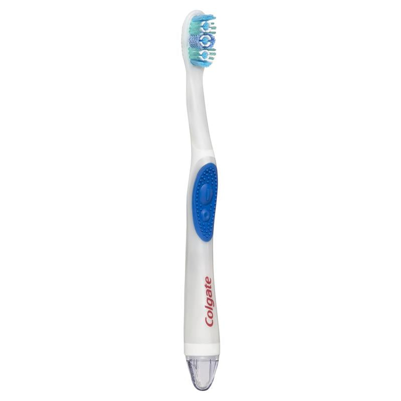 Load image into Gallery viewer, Colgate 360 Optic White Power toothbrush Medium with vibrating &amp; polishing bristles
