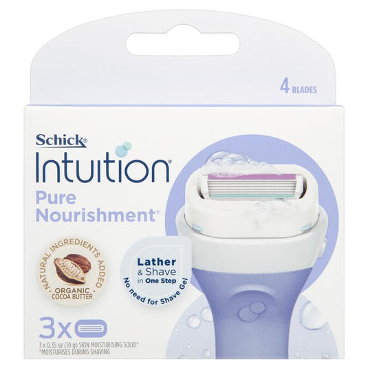 Schick Intuition Pure Nourishment Blades 3 Pack