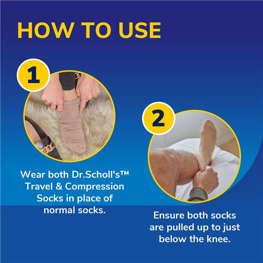 Dr.Scholls Travel and Compression Socks Natural Large