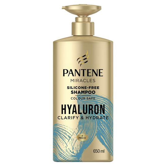 Pantene Miracles Hyaluron Clarify & Hydrate Silicone-Free Shampoo 650ml